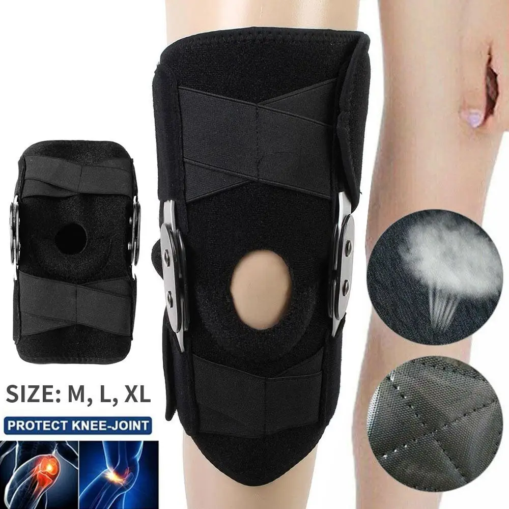 

Breathable Knee Pad Knee Support Metal Compression Sleeve Anti-Collision Joint Pain Fitness Knee Brace Adjustable Keep Warm