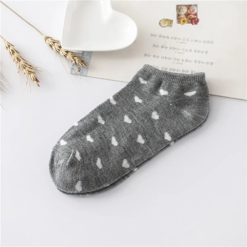 Симпатичные носки невидимки в форме сердца женские короткие лодочки для девочек