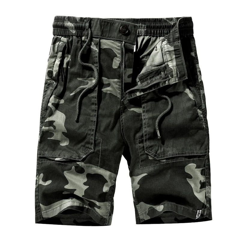 

Cargo Shorts Men 2021 Summer Army Military Tactical Homme Shorts Casual Solid Multi-Pocket Male Cargo Shorts Plus Size