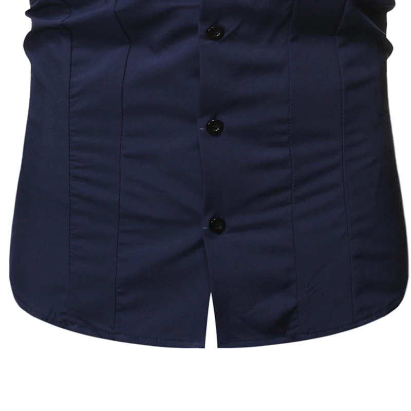 Мужские рубашки Slim Fit с длинным рукавом, повседневный Одноцветный костюм с воротником, деловая сорочка Homme, Мужская облегающая Классическая мужская рубашка