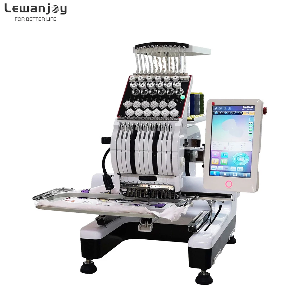 Lewanjoy Small Embroidery Machine 350*200MM Computerized Single Head Embroidery Machine Price