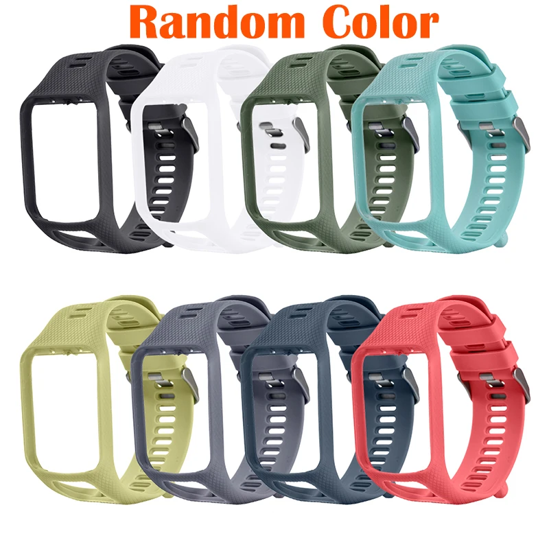 random color Высококачественные силиконовые сменные наручные часы ремешок для TomTom Runner 2 3 Spark 3 Спортивные часы GPS ремешок для Tomtom 2/3 - Цвет: random color