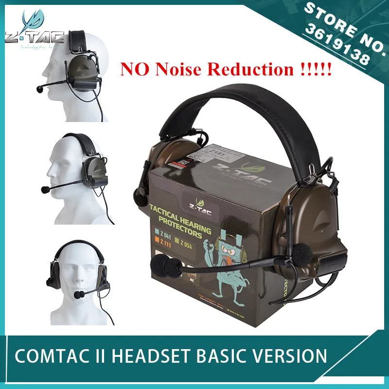 New Z-Tactical Softair Comtac II Peltor Headset No Noise Reduction Function Communication Comtac 2 Headphone Airsoft