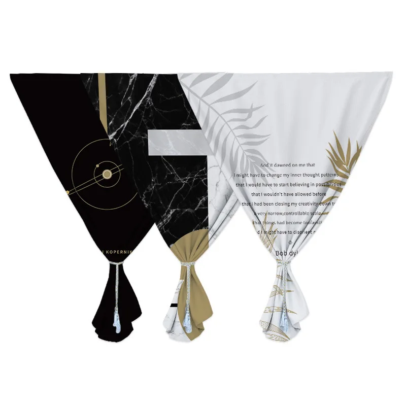 Скандинавский шторный непробиваемый магический занавес с сеткой красного цвета