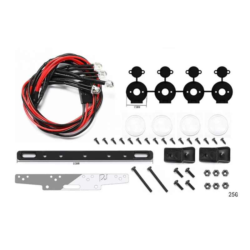 

Q9QB Novelty Metal Made Light Bar Roof Light Round Lamp for AXIAL SCX24 Car Parts