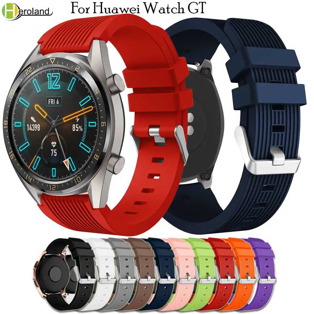 Ремешок для часов Huawei GT 46 мм/Huami Amazfit GTR 47 мм спортивный браслет 22 силиконовый Смарт