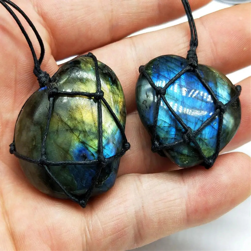 1 шт в форме сердца лабрадорит ожерелье из природного камня кулон с запахом