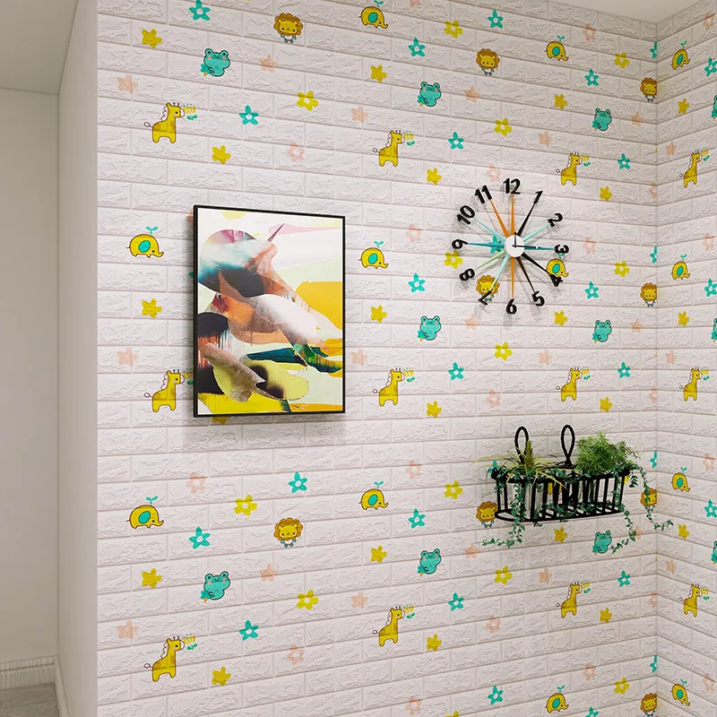 

10pc 3D Wall Stickers Imitation Brick Bedroom Decor Waterproof Self-adhesive Wallpaper For Living Room Kitchen TV Backdrop Decor