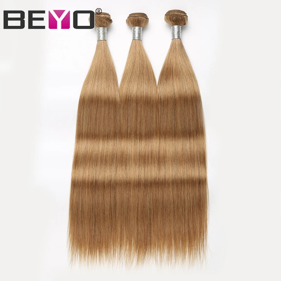 Медовые светлые пучки #27 бразильские пупряди волос для плетения 1B/4/27 с эффектом