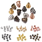 Защитные Заглушки для сережек-клатчей, золотые металлические Заглушки для сережек-гвоздиков, аксессуары для рукоделия