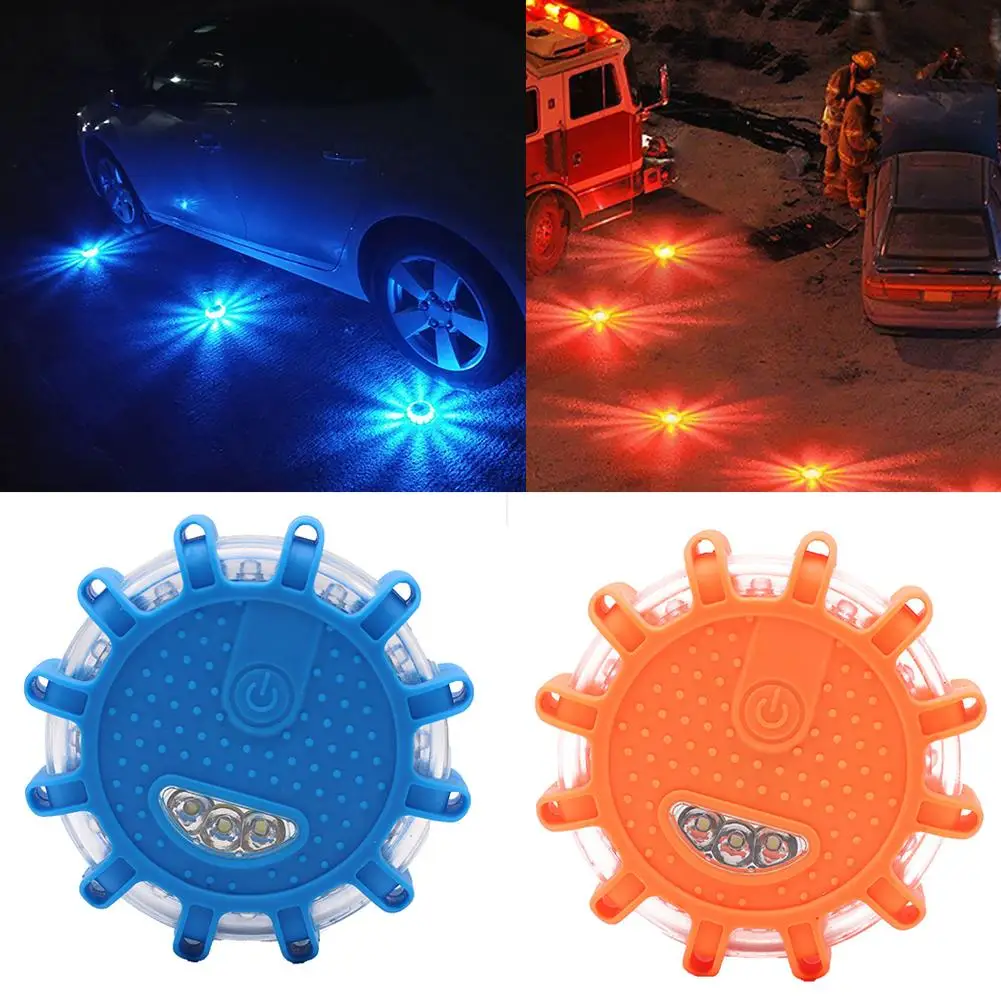 

Hot Sale Magnetic LED Emergency Police Car Road Flares Warning Light Roadside Blue Orange Beacon Lamp Car Accessories