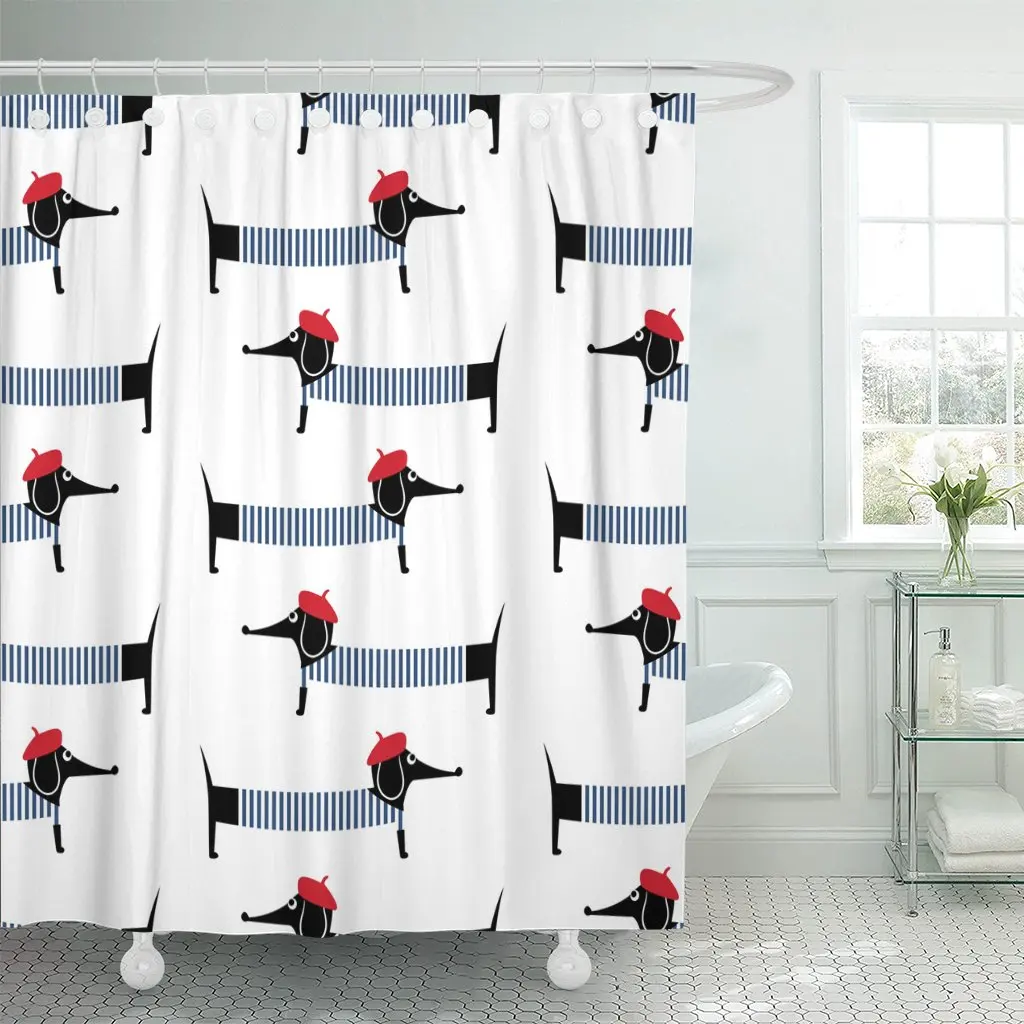 Французская собака милая мультяшная Парижская такса Детский рисунок щенок с