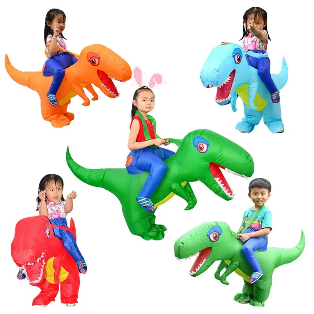 

Ride Costume Inflatable Dinosaur T-Rex Fancy Dress Children Kids halloween Costume Dragon Party Outfit animal themed cosplay boy