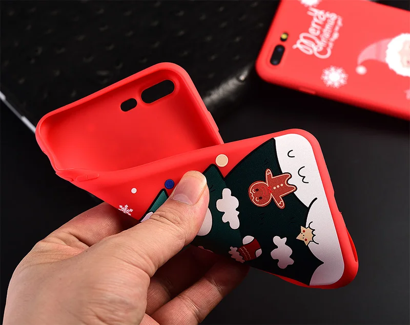 Красный роскошный Рождественский подарок дерево снег чехол для телефона Apple iPhone