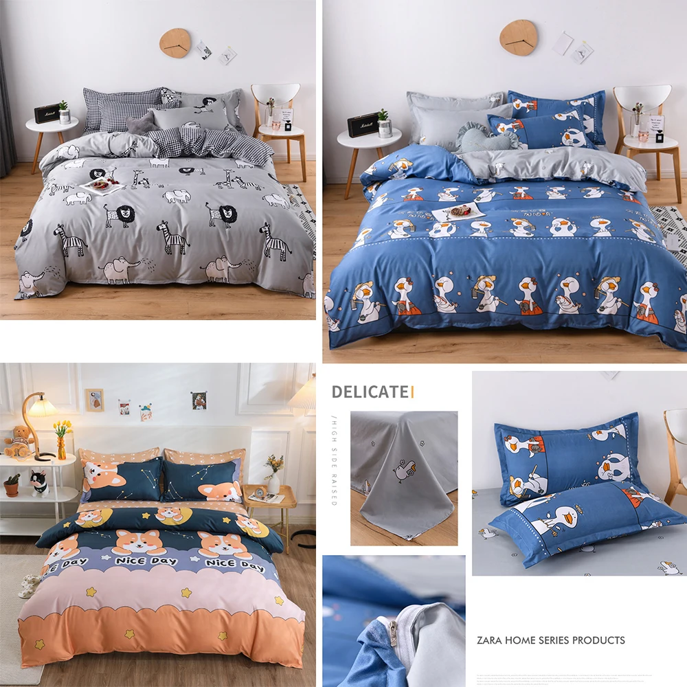 

Комплект постельного белья 180X220, комплект пододеяльника большого размера, Мультяшные односпальные и двухспальные двуспальные кроватки, простыня