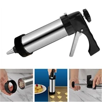 stainless steel cookie press gun kit for diy biscuit cookie making and cake icing decorating wf
