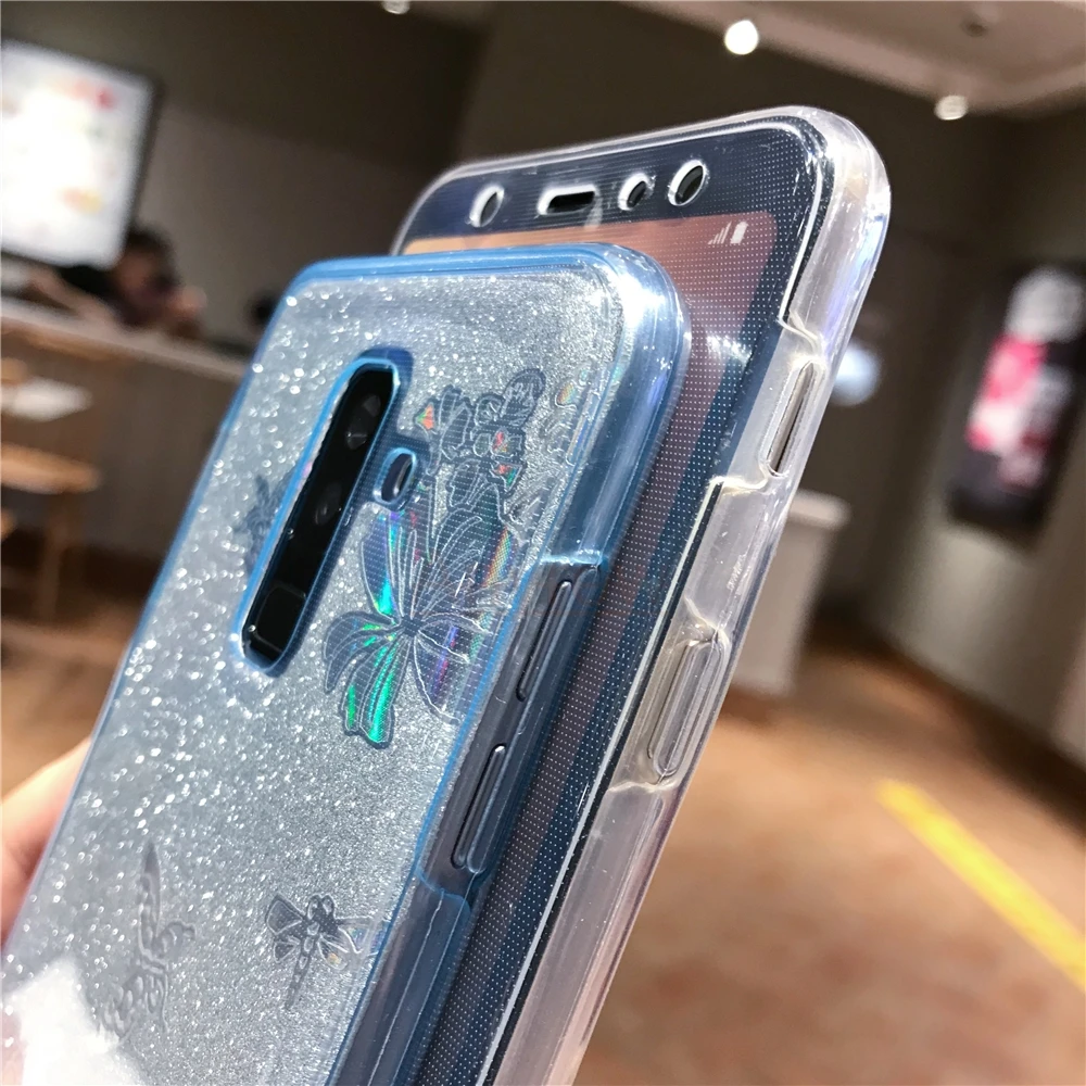 360 чехол из ТПУ с цветком для samsung Galaxy S9 SPlus S10 5G S10E Note 10 9 8, мягкий чехол для телефона
