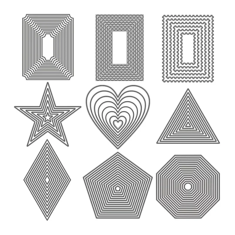 Deguang креативная машина для резки бумаги Металл Скрапбукинг Творческий сделай сам поздравительная открытка 3D различные формы базовые рамки 2020 Новинка