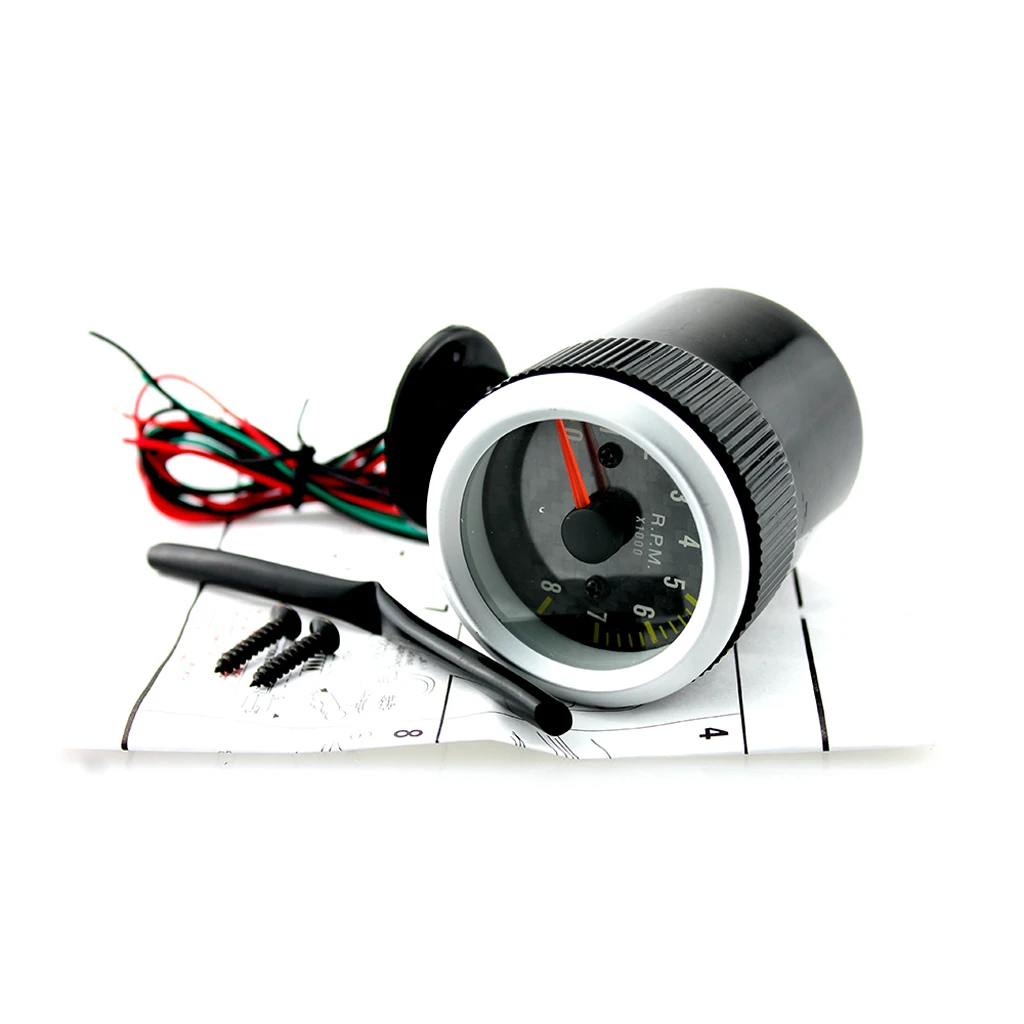 Портативный 2-дюймовый Автомобильный Тахометр тахометр с желсветодиодный ным