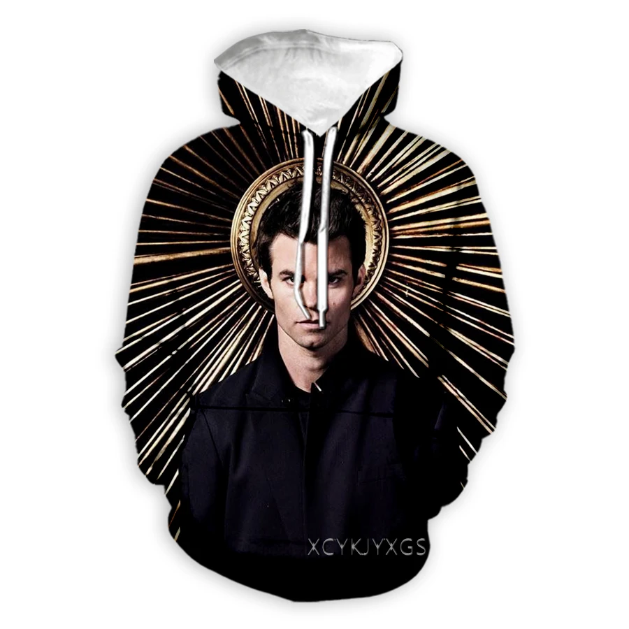 Новинка мужские/женские толстовки с 3D принтом Elijah Mikaelson Модный свитшот длинным