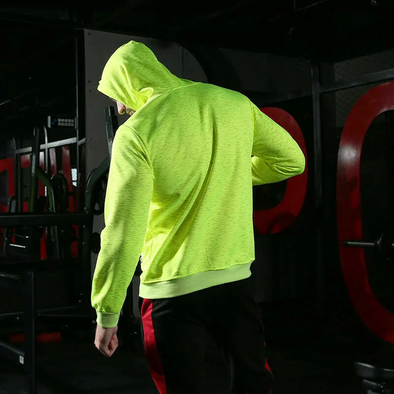 

Hirigin M-XXL Mens Slim Zip Up Sports Fitness Sweat Coat Jackets Sweatshirt Winter Warm Sports Gym Cardigan Jacket Outwear