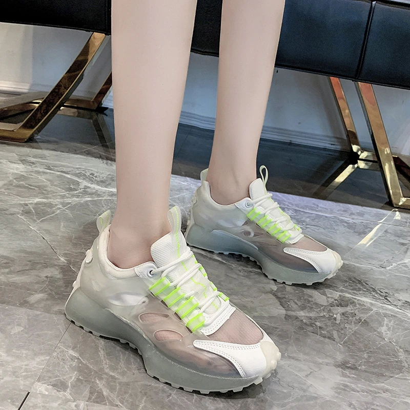 

Designer Sneakers Women Shoes 2021 Fashion Mesh Sport Chunky Shoes Casual Breathable Platform Sneakers Women Zapatillas De Mujer