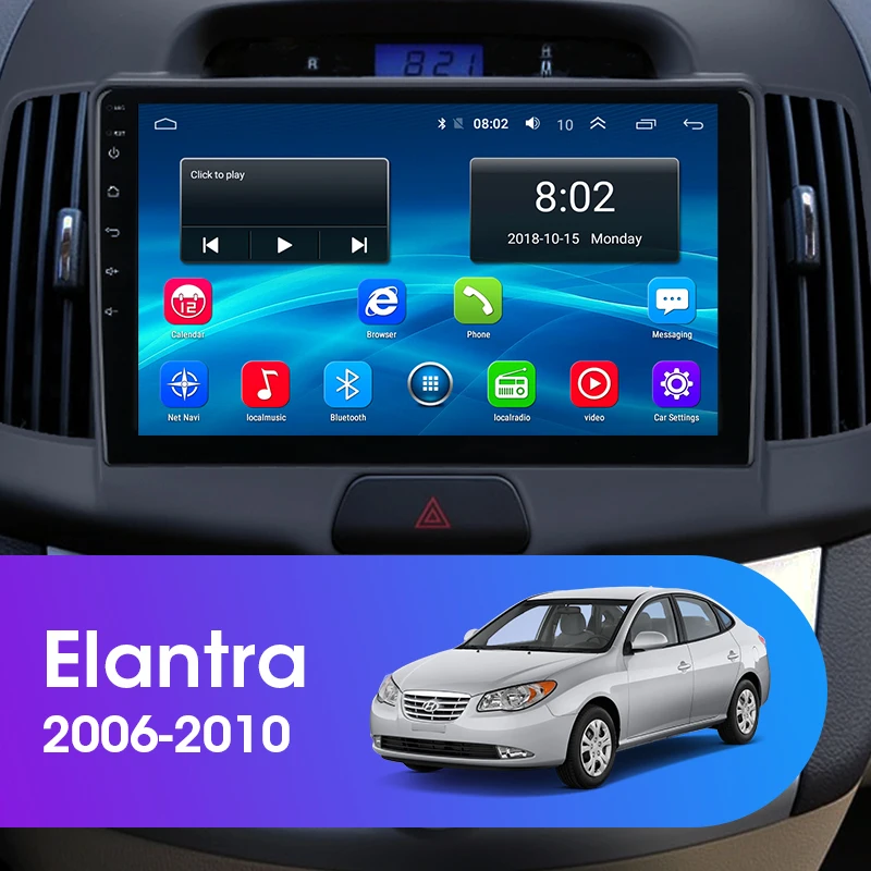 JMCQ 9 &quotдля Hyundai Elantra 2006 2010 автомобильный радиоприемник RDS HIFI Android плеер GPS навигация