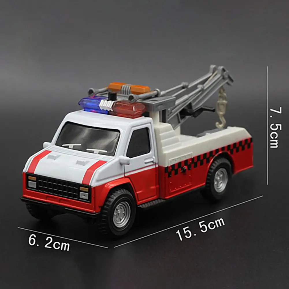 

1/28 Pull Back Traffic Police Rescue Truck Crane Car Kids Simulation Model Toy