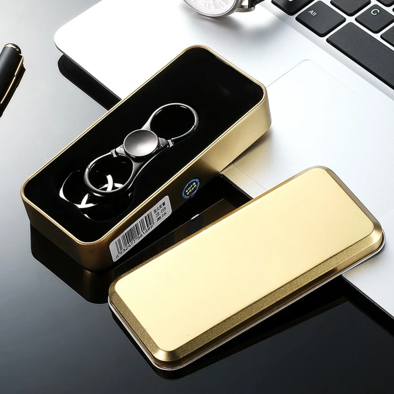 

Fidget Spinner Hand Spinner Metal EDC Blue Car Key Chain Pendant Key Ring Handspinner Antistress Toys