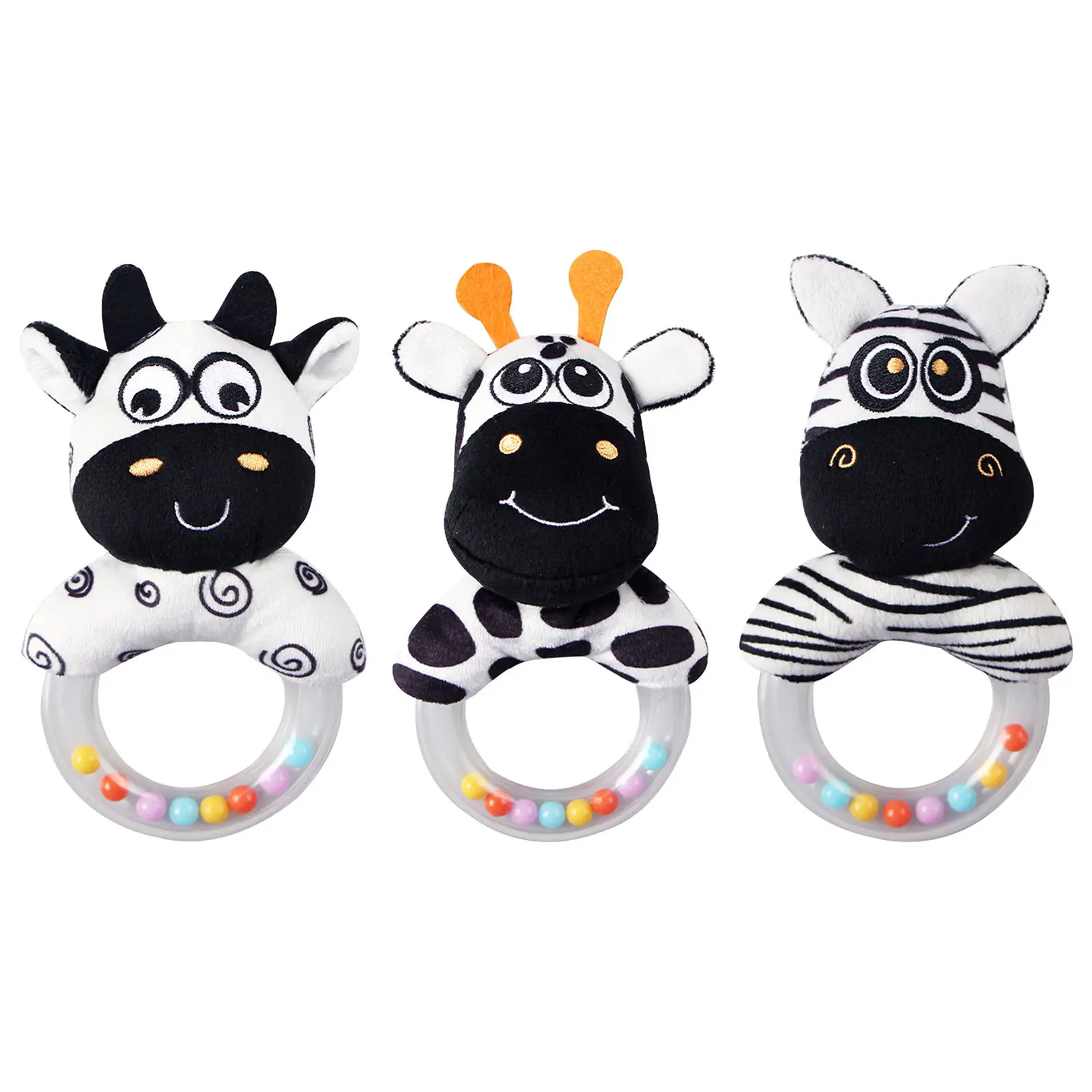 

Baby Soft Rattles Toys Baby Sensory Toys Educational Set Handbell Tambourine Montessori Bells Toys for Kids Newborn Infant Baby