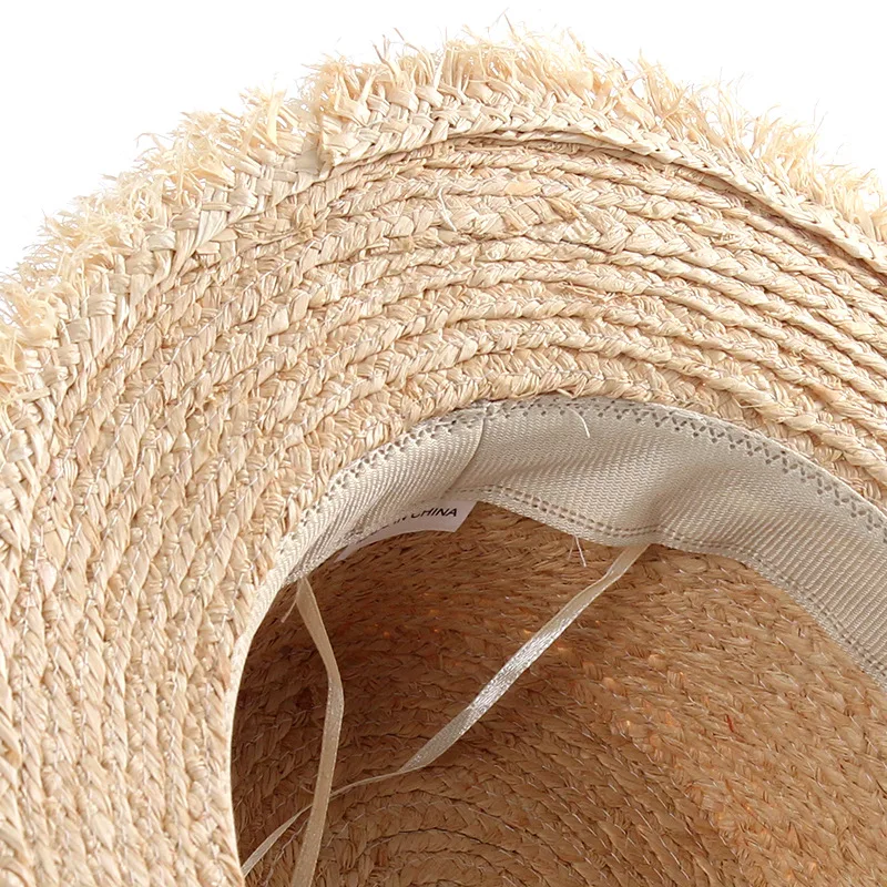 

NEW Large Wide Handmade Women Straw Sun Hats Brim Gilrs High Quality Natural Raffia Panama Beach Holiday Straw Sun Caps