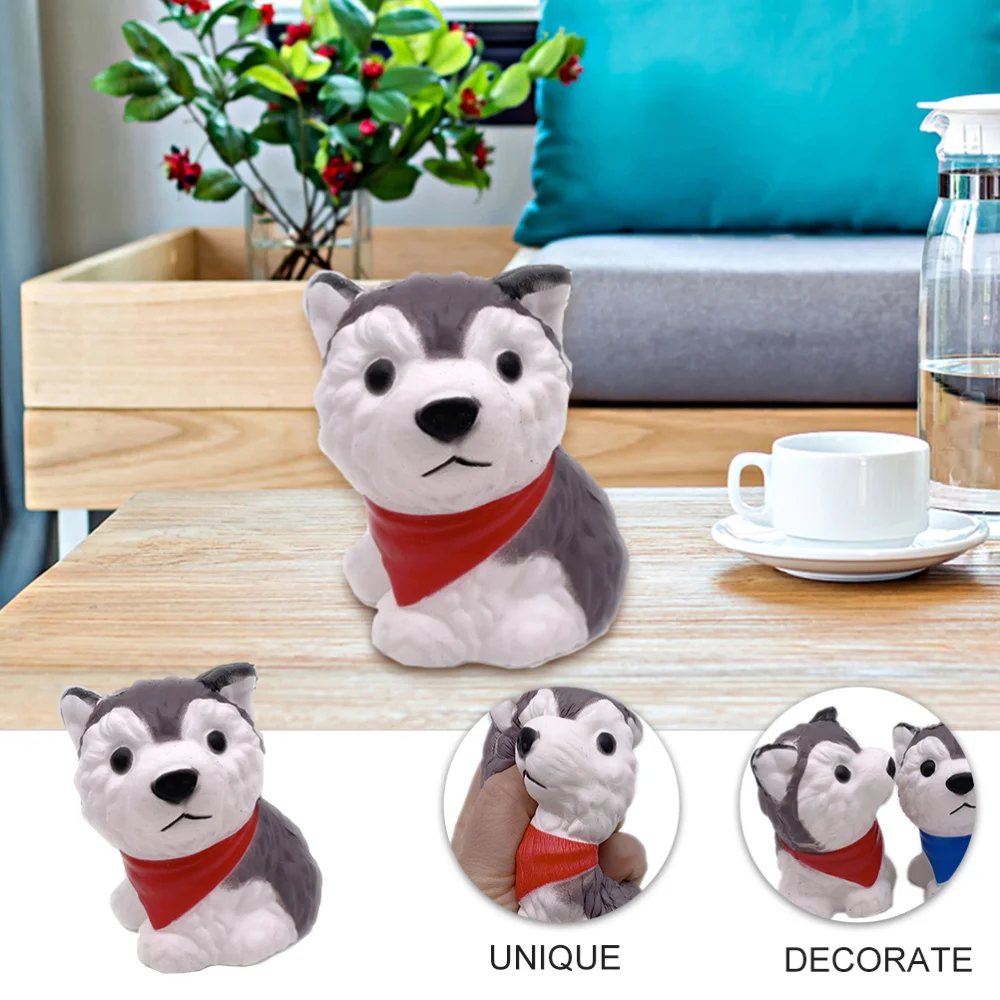 

1pc PU Dog Squeezing Cartoon Lovely Husky Slow Rising Stress Relief