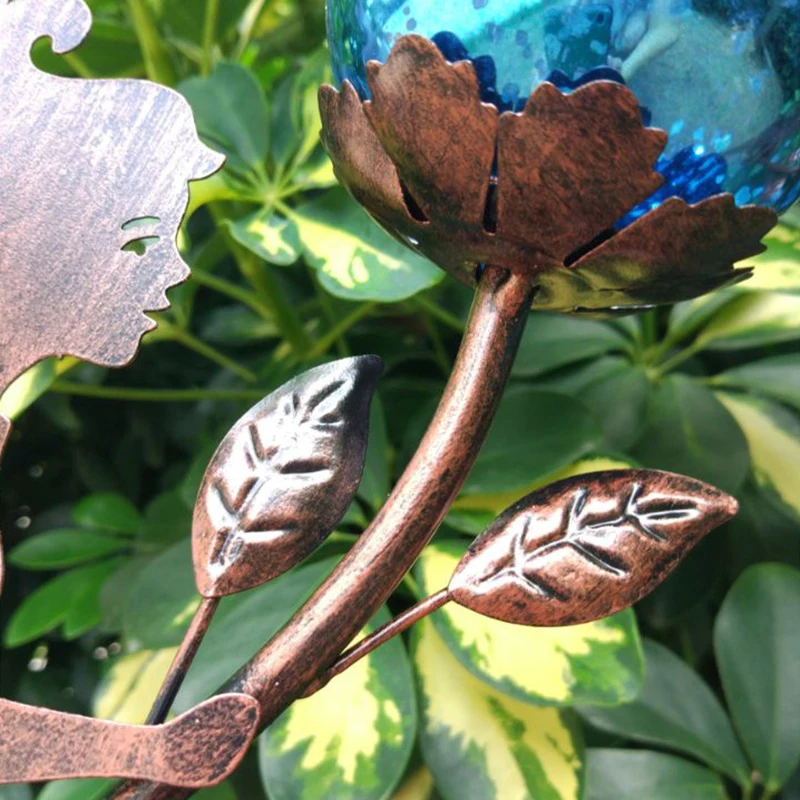 

Newly Solar Flower Lamp Fairy Insert Iron Art Lamp Outdoor Garden Courtyard Decorations HG996