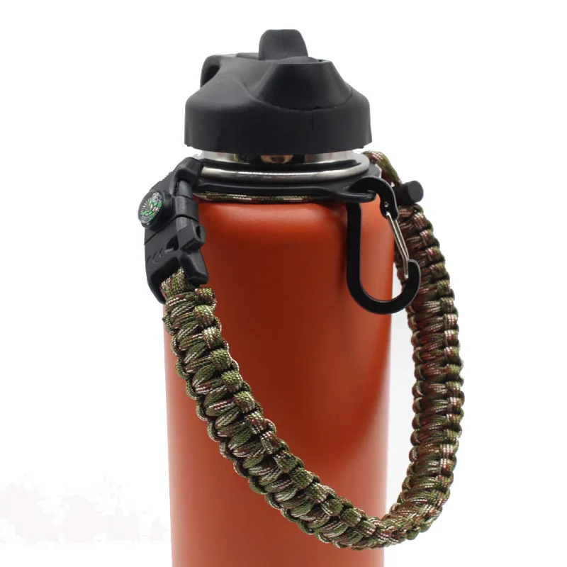 Paracord Woven Thermos Cup Carrying Rope Cups Handle Multi-Function Release Buckle Survival Chain Bracelet | Спорт и развлечения