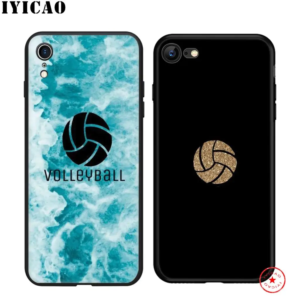 IYICAO Волейбольный мяч для игры в волейбол мягкий черный силиконовый чехол iPhone 11 Pro