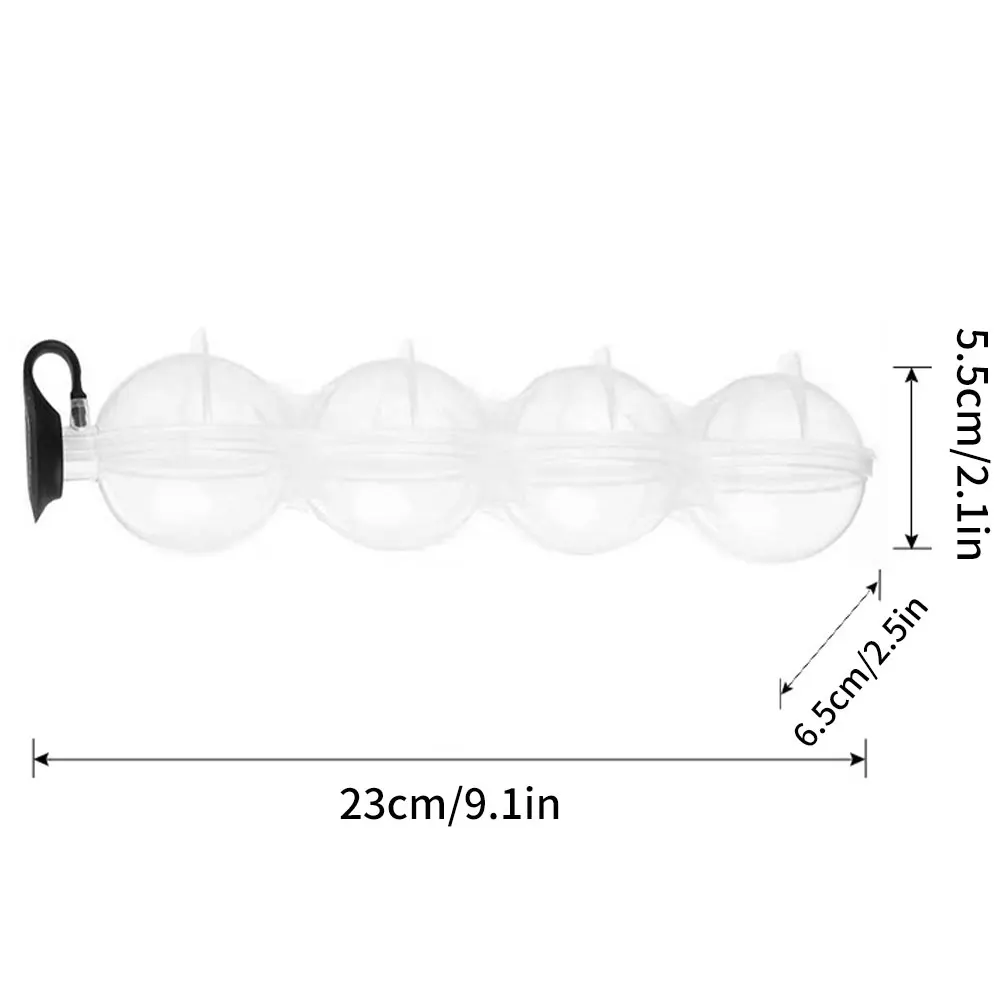 

2PCS Round Ball Ice Cube Mold Silicone Large 4 Cavity Lid Ice Cube Tray With Whiskey Cocktail For Bar Kitchen Gadget Accessories
