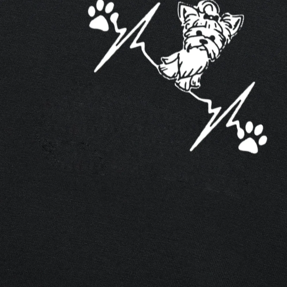 Женская футболка с коротким рукавом круглым вырезом и сердцебиением