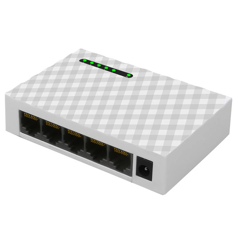 5 Порты и разъёмы Desktop гигабитный сетевой коммутатор Gigabit 10/100 / 1000 Мбит/с Ethernet