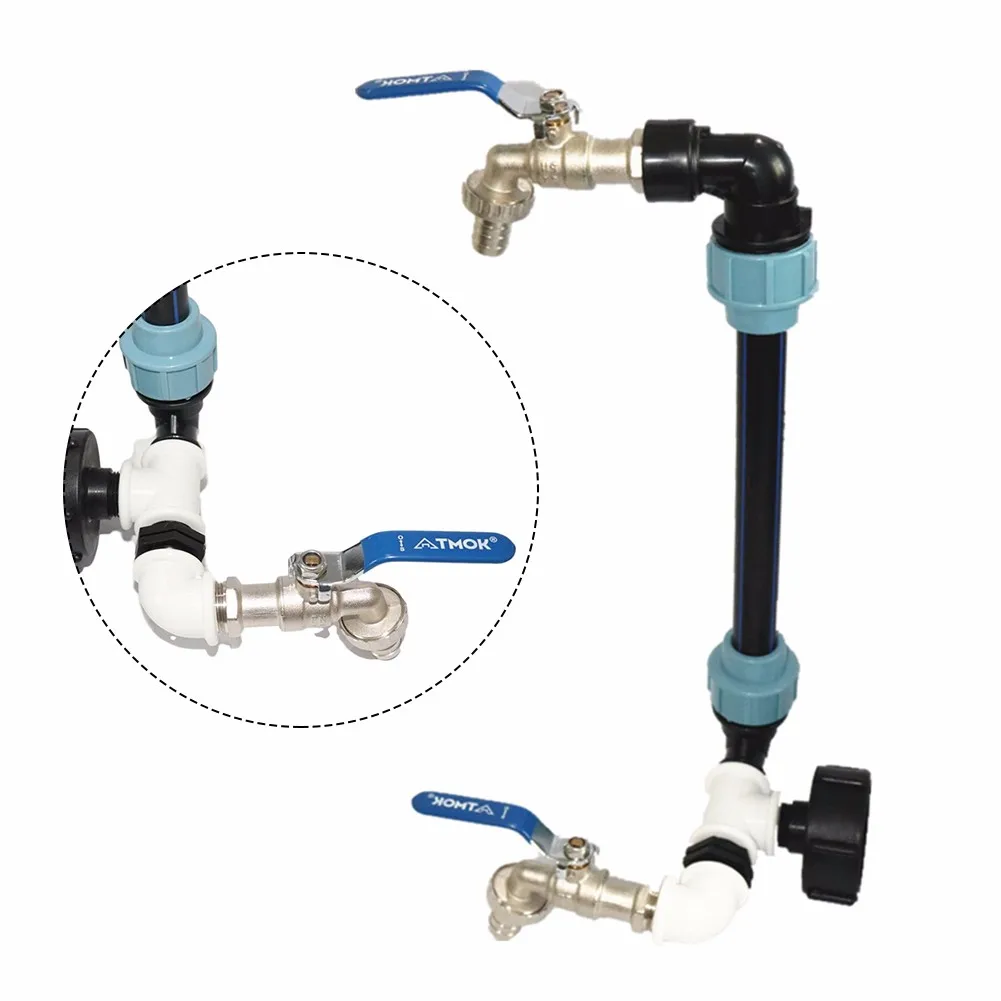 

Swan Neck IBC Adapter Tank With Outlet Tap 3/4 Inch Connector Heightening Water Tank Adapter IBC Tank Fittings Hose Connector