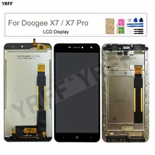 With Frame LCD Screens For Doogee X7 Pro LCD Display Glass Touch Screen Digitizer Assembly Panel X7 Phone Repair Sets