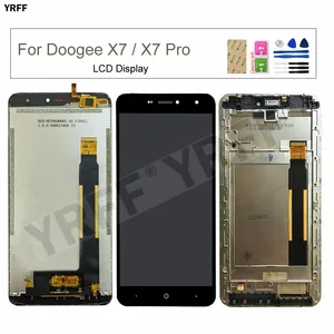 with frame lcd screens for doogee x7 pro lcd display glass touch screen digitizer assembly panel x7 phone repair sets free global shipping
