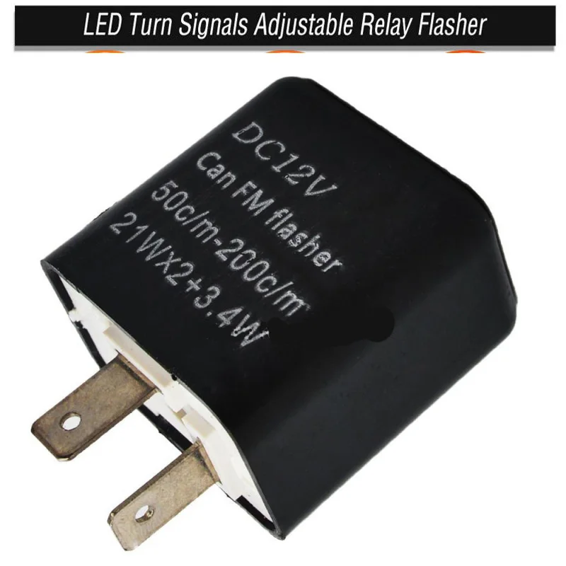 

12V 2 Pin Motorcycle Blinker Adjustable LED Flasher Relay Turn Signal Indicator Turn Signal Flasher Blinker Electrical System