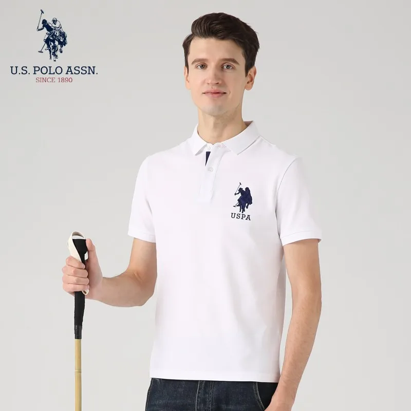 Поло США ASSN. Рубашка-поло мужская с коротким рукавом и круглым вырезом | Мужская