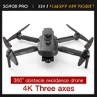Дрон SG908 Pro с HD-камерой, 4K 5G, Wi-Fi, автоматический запуск препятствий, 3-осевой, противоударный, профессиональный, бесщеточный, 1,2 км, Дрон 2021