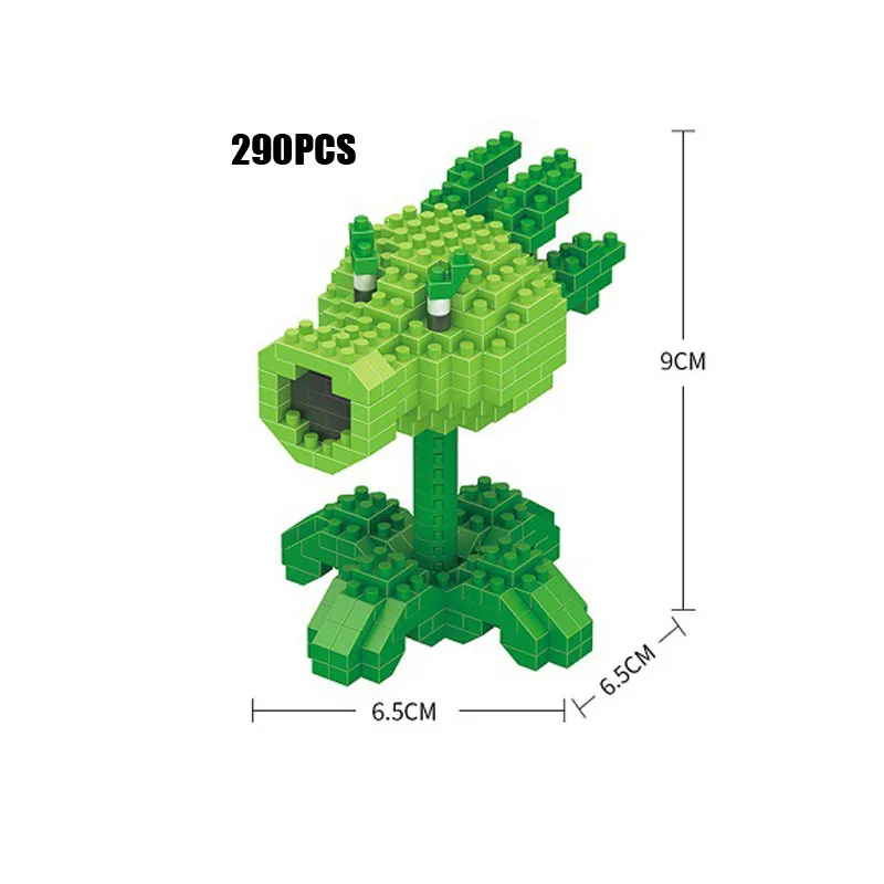 Мультфильм игра растение против игрушки зомби микро алмазный блок Peashooter Chomper