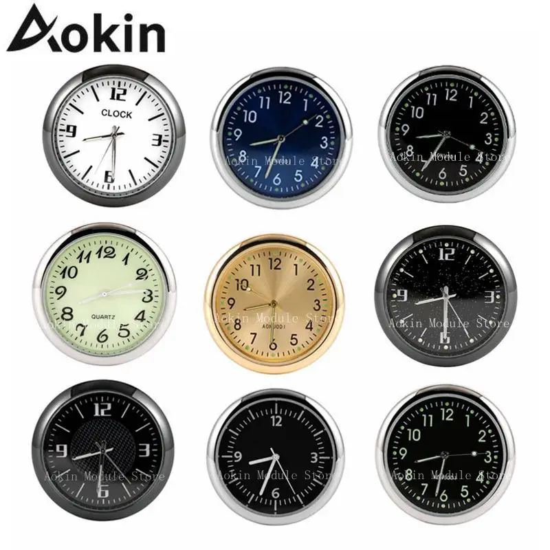 

New Universal Luminous Auto Gauge Clocks Round Car Clock Stick-On Electronic Watch Dashboard Noctilucent Decoration For SUV Cars