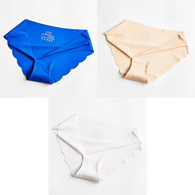 blue nude white 3 шт. бесшовные трусики для женщин, нижнее белье, сексуальные трусы, одноцветные женские трусики, Лидер продаж, нижнее белье для женщин, бесшовное M-XXL BANNIROU - Цвет: blue nude white