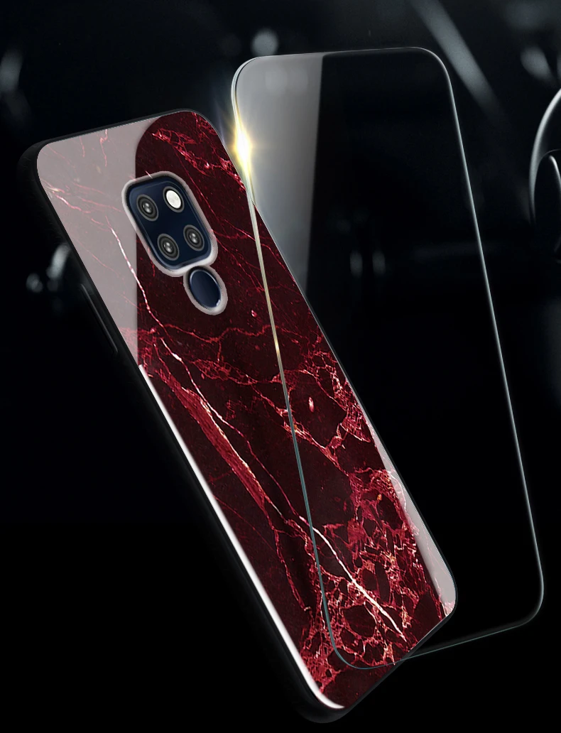 Чехол из закаленного стекла Mate20 X для Huawei Mate 20 Pro чехол HD с мраморным рисунком 20Pro 20X