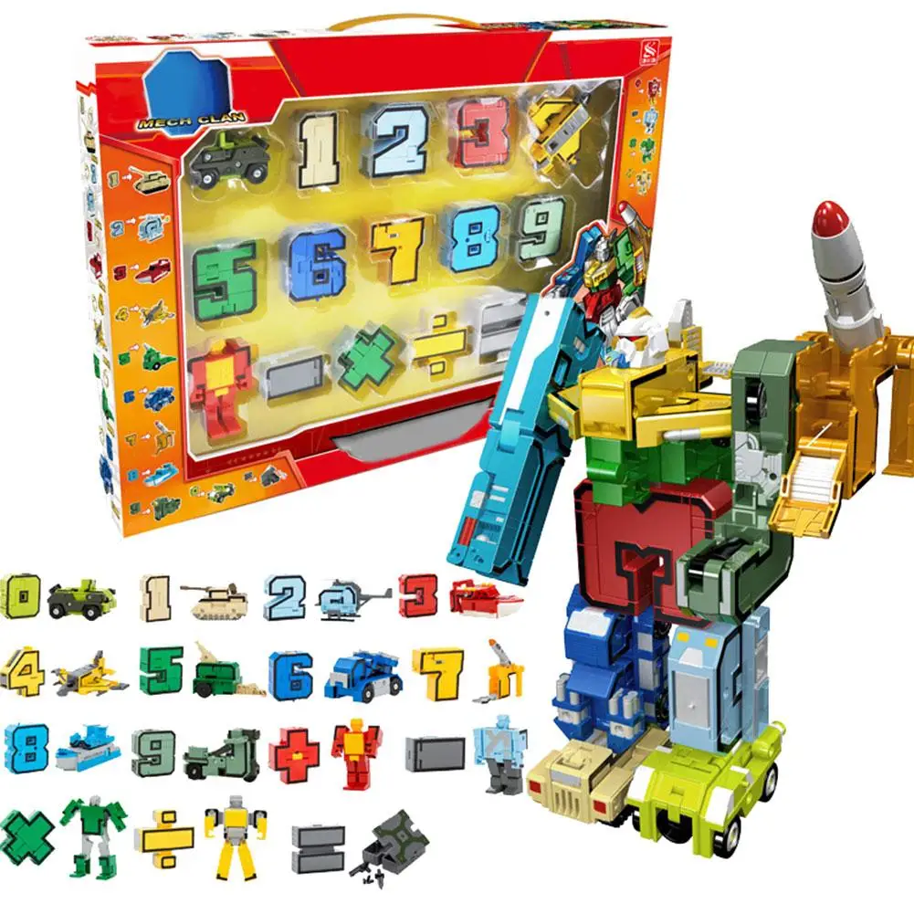 Шт. головоломки игрушки команда номер робот цифровой деформации дошкольного