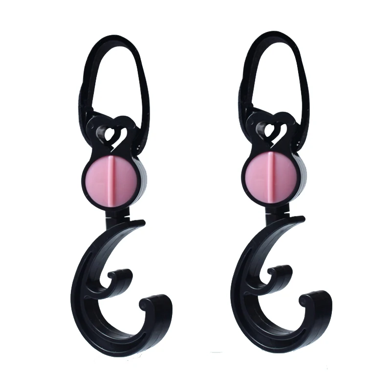 

2pcs Baby Stroller Hooks Hanger Bag Pram Rotate 360 Degree Cart Hook Infant Wheelchairs Parts Strollers Accessories